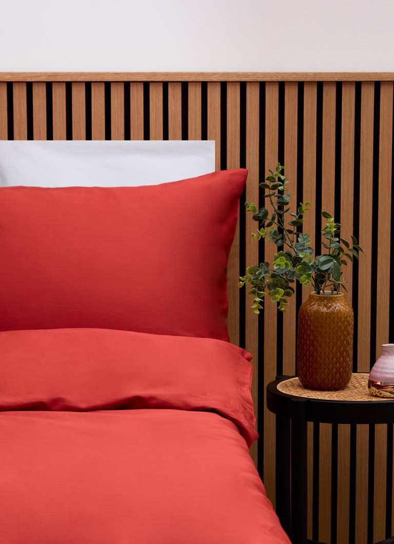 Set de lenjerie de pat Yumeko Blueberry din satin de bumbac organic cu 300 de fire – fețe de pernă incluse