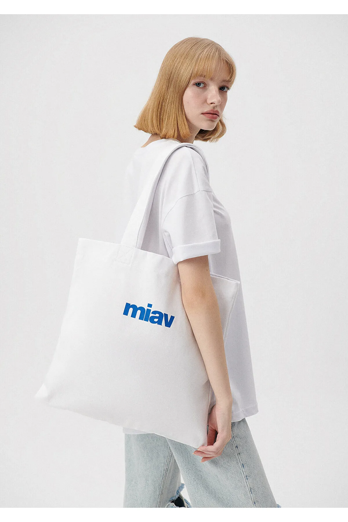 Mavi  Miav bedruckte weiße Tasche 1912036-620