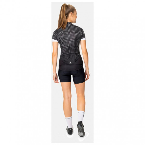 Odlo - Women's T-Shirt S/U Collar S/S FZ Essential Print - Radtrikot