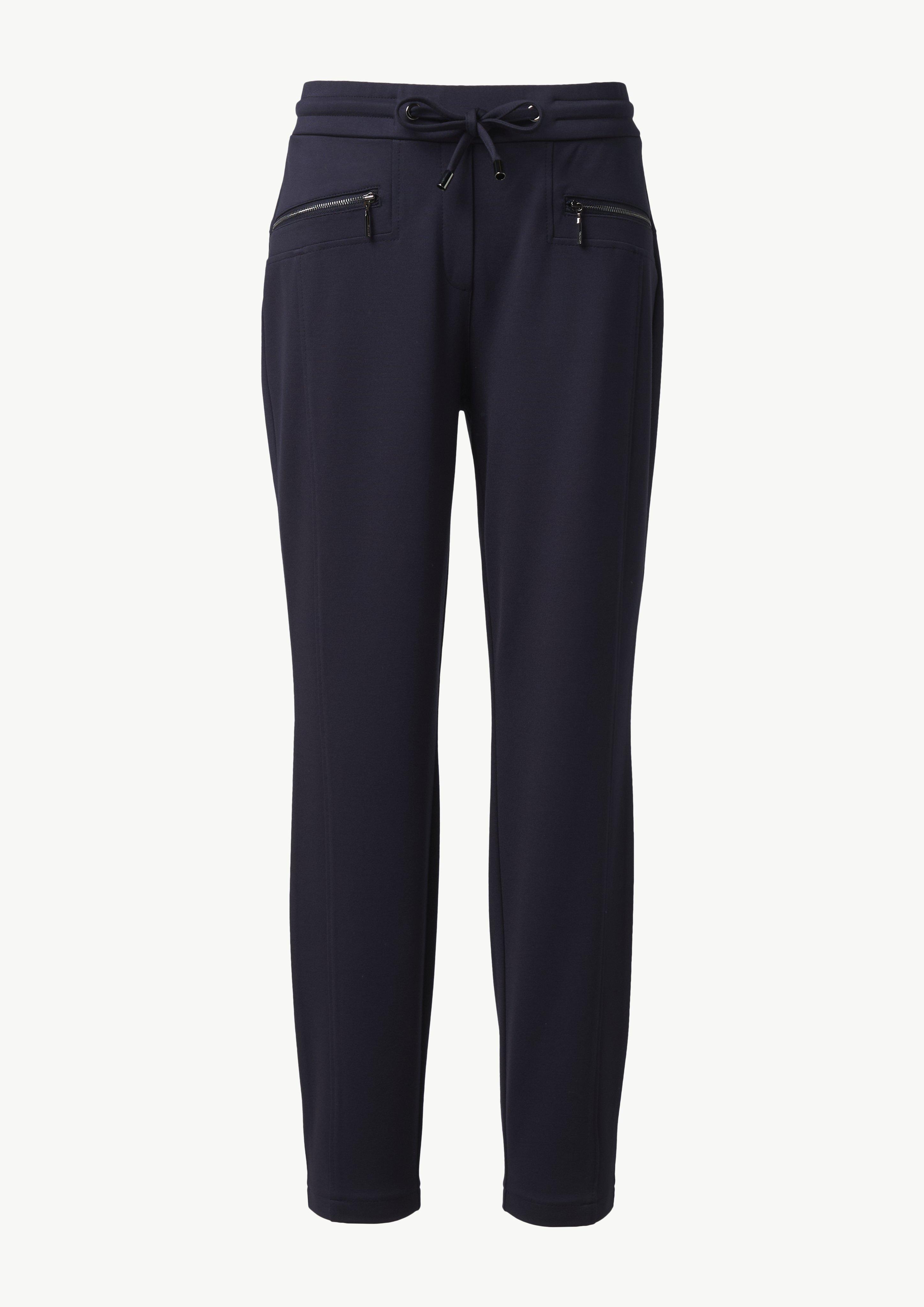 Jersey-Hose mit Bindeband - navy