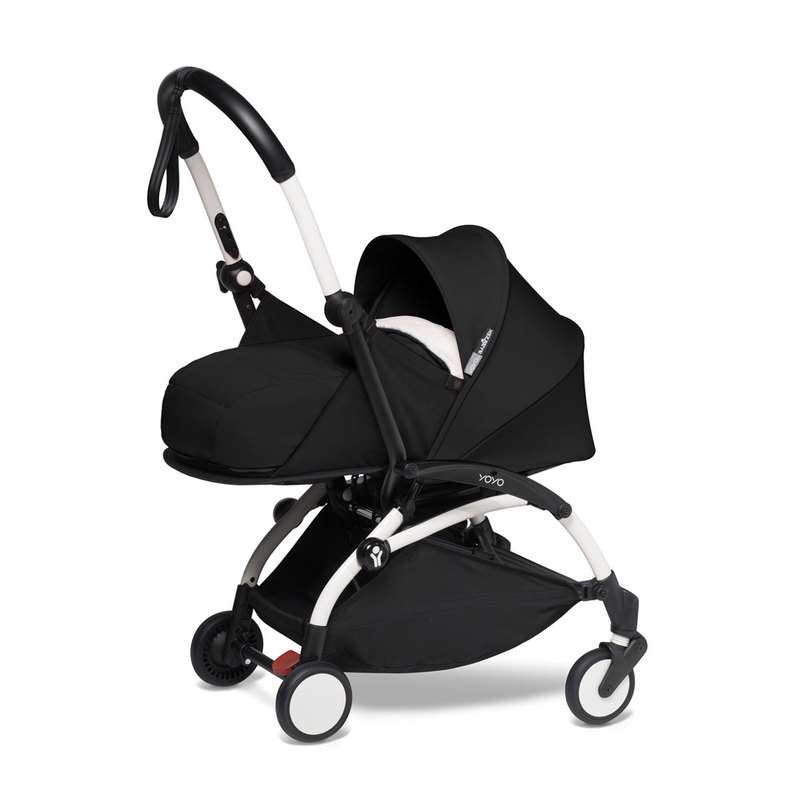 Poussette Yoyo2 châssis blanc et assise 0+ noir Babyzen