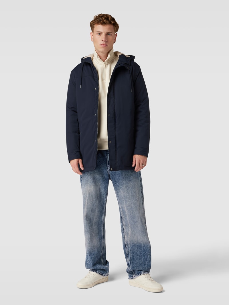 Parka mit Kapuze Modell 'ALEXANDER' in dunkelblau
