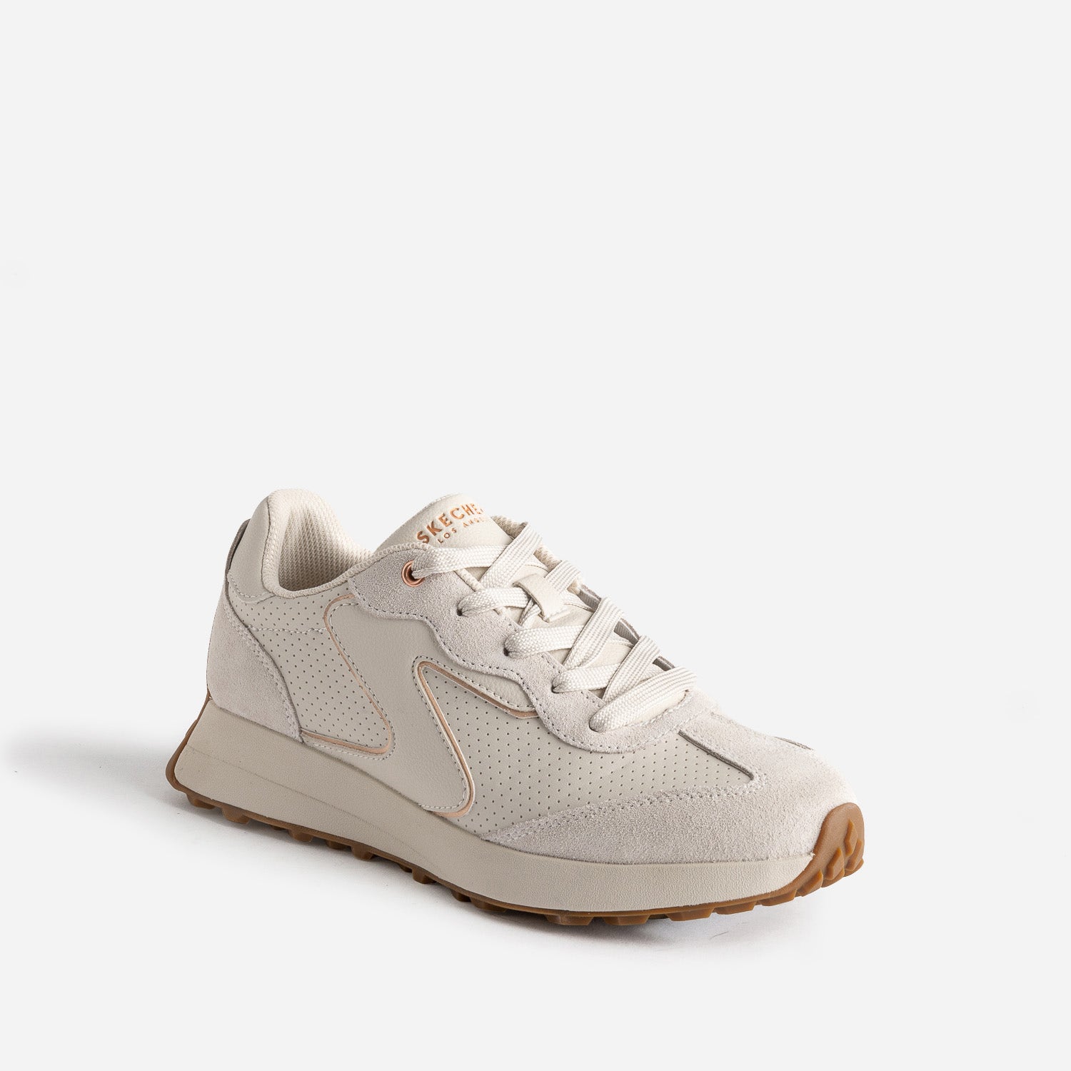 Tennis SKECHERS beige bi-matière