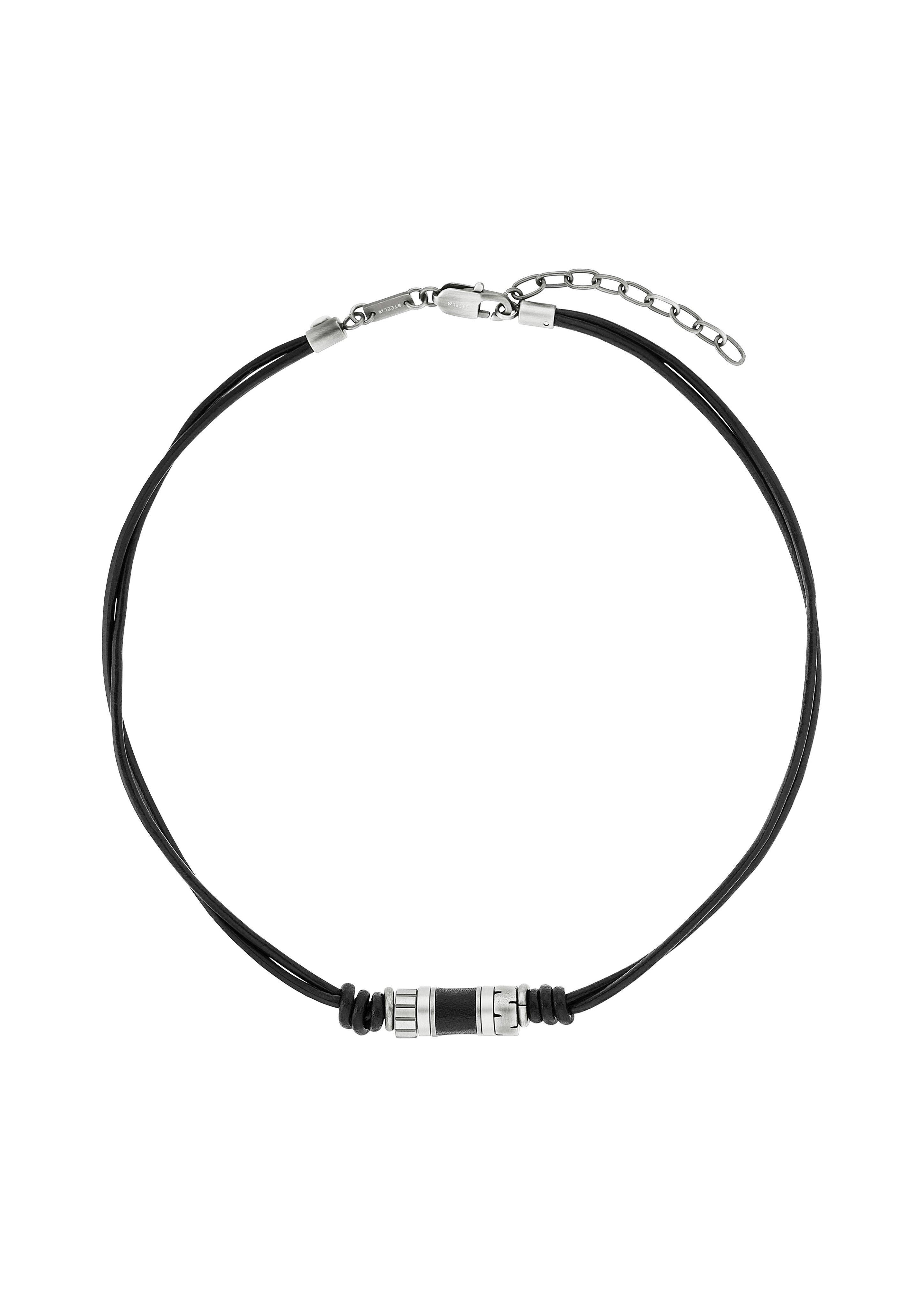 Lederkette mit Beads-Detail  6009616-99B0