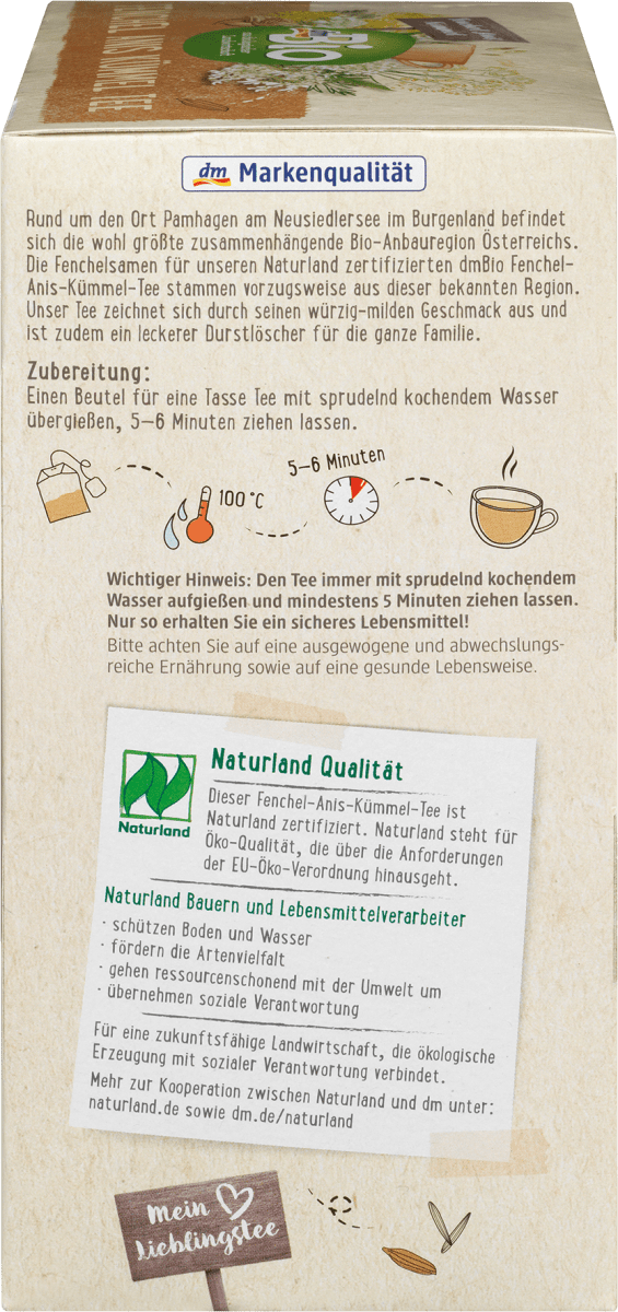 Kräutertee Fenchel, Anis, Kümmel (50 Beutel), 100g, 100 g