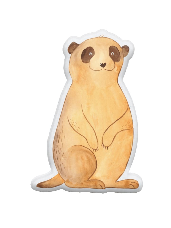 Mr. & Mrs. Panda Kissen Kuscheltier Erdmännchen ohne Spruch in Weiß günstig kaufen