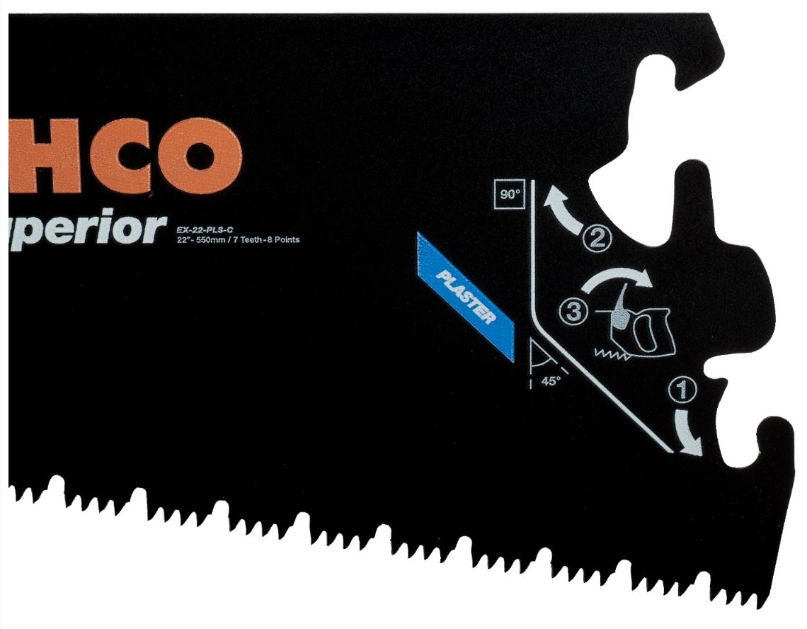 Lamă de ferăstrău Bahco EX-22-PLS-C Superior™, pentru mânere BHS, pentru gips-carton și PAL, 7/8 TPI, 22