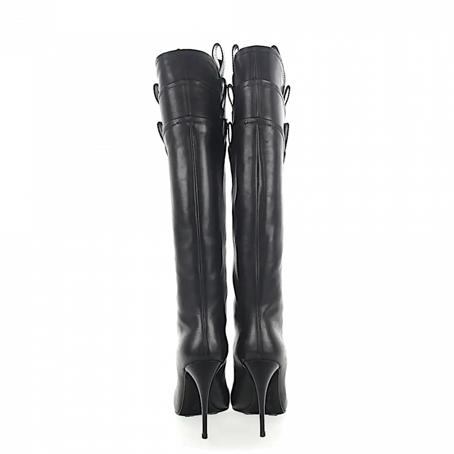 Giuseppe Zanotti - Stiefel Glattleder Kalbsleder schwarz - schwarz