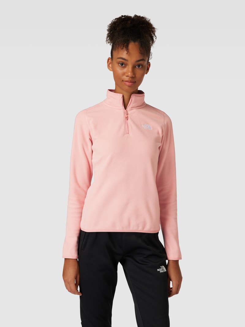 Sweatshirt mit Label-Stitching Modell 'DUSTY' in rosa