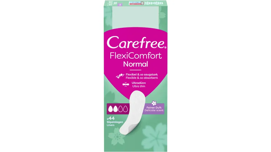 Carefree FlexiComfort Normal x44 SLIPEINLAGEN LEICHTER DUFT