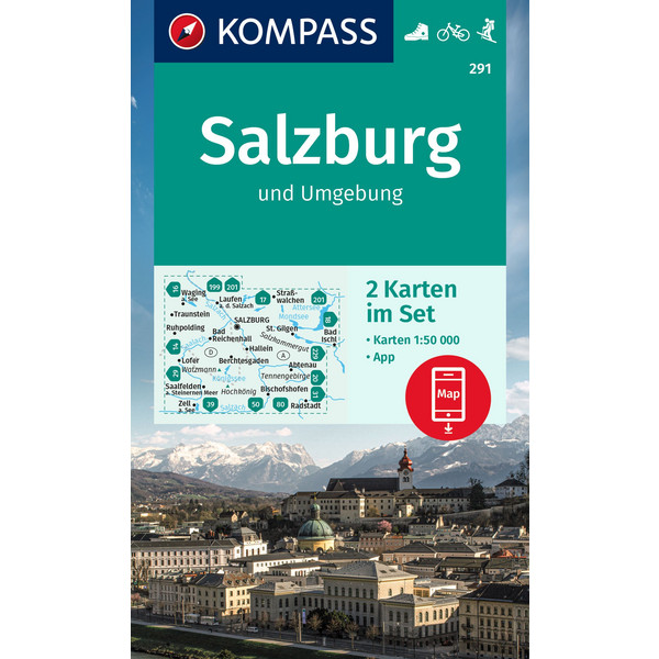 KOMPASS WANDERKARTEN-SET 291 SALZBURG UND UMGEBUNG