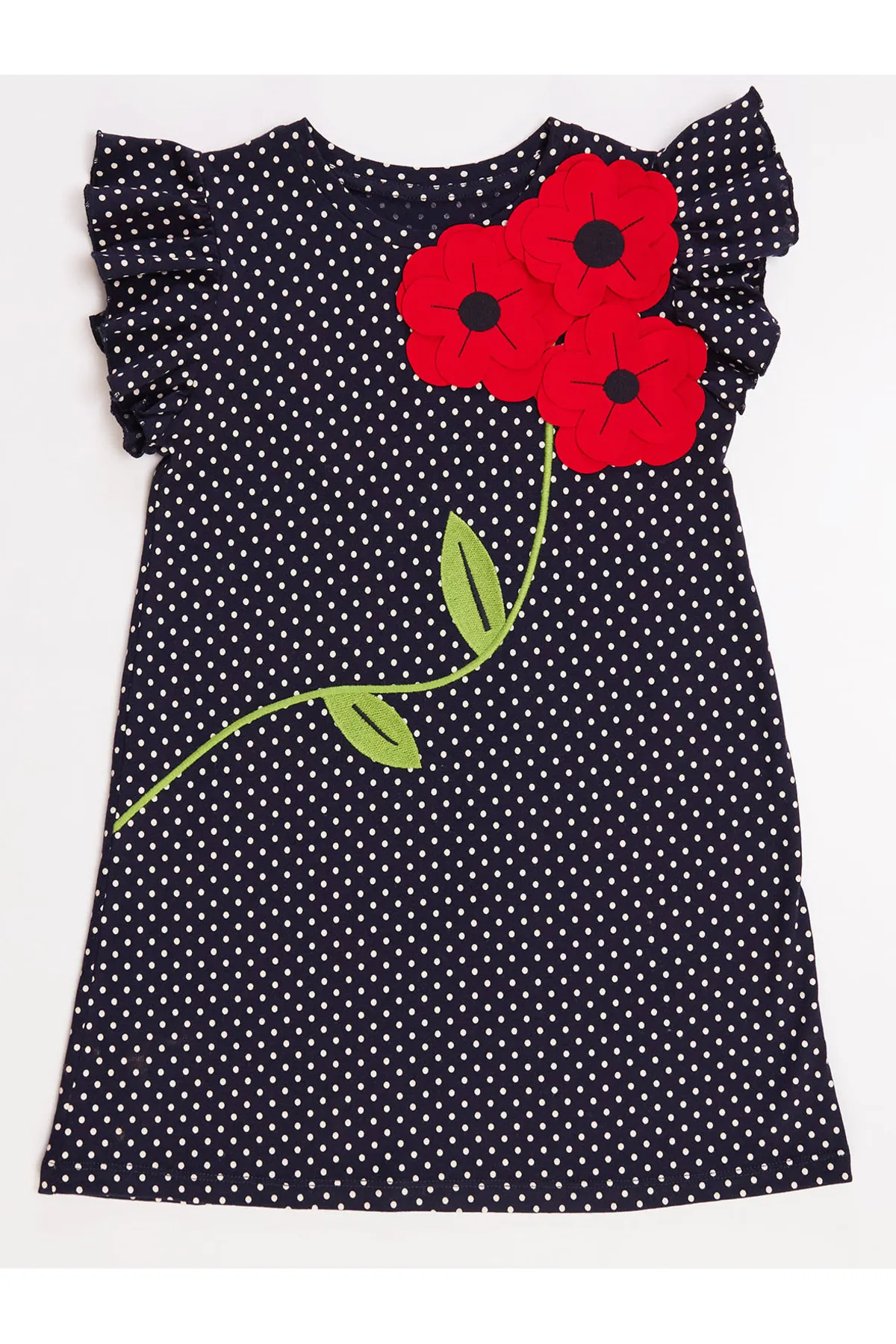 MSHB&G  Blumen-Mädchenkleid mit Punkten