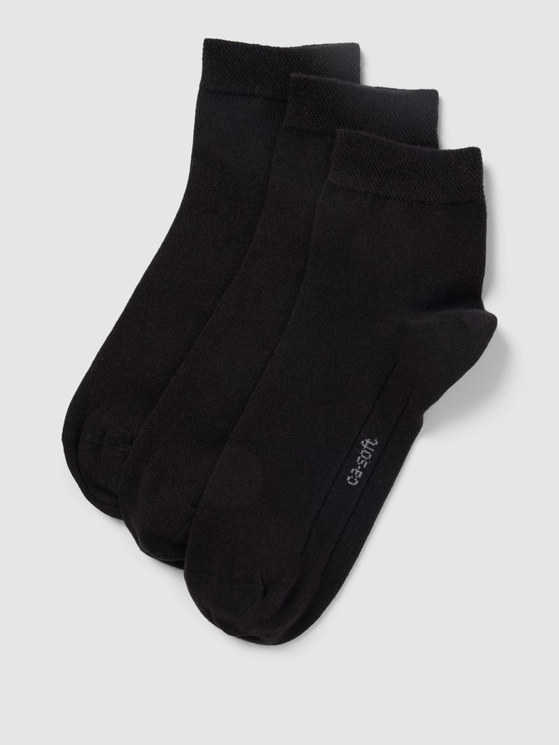 Socken mit Stretch-Anteil im 3er-Pack in schwarz