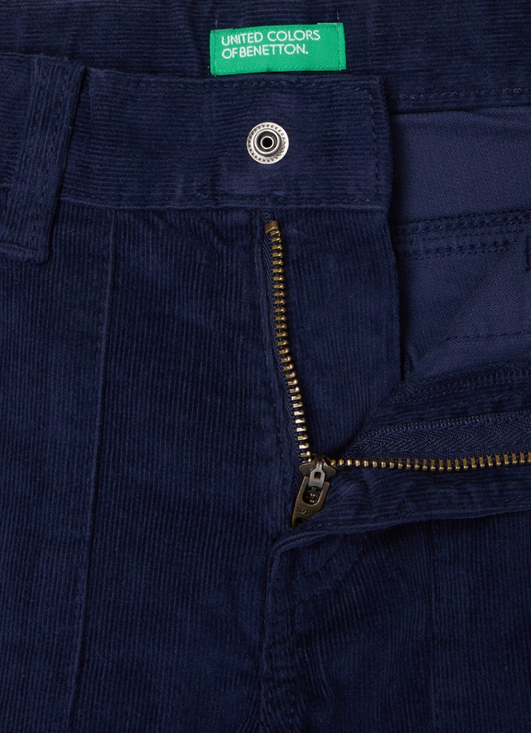 Pantaloni cargo din catifea reiată slim fit de la Benetton