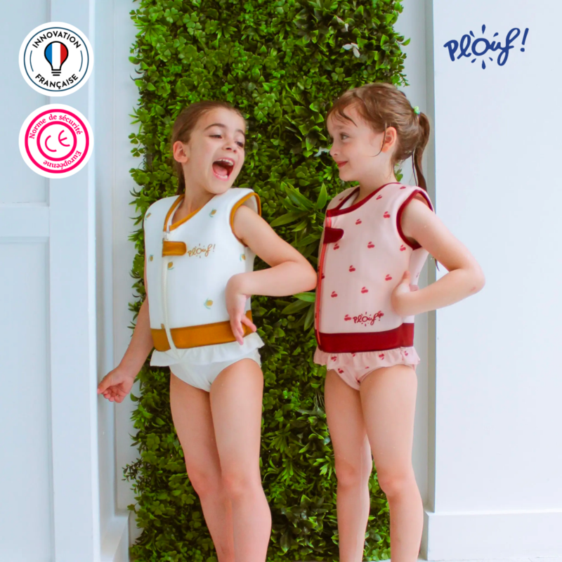 Maillot de bain flottant : Citron Blanc