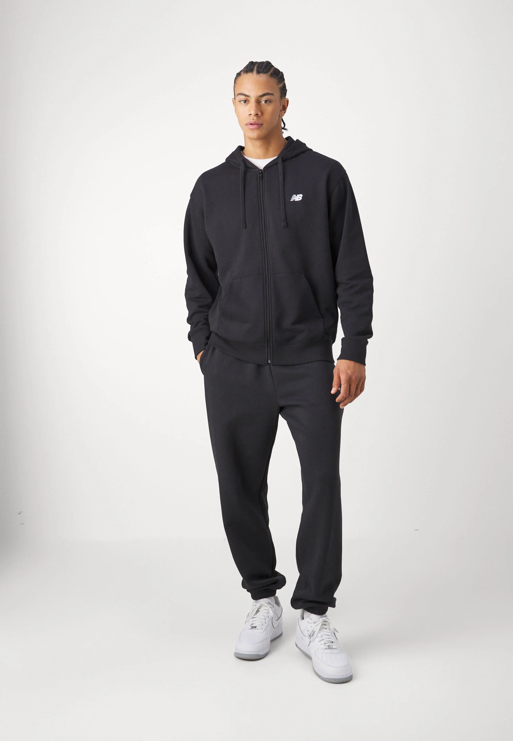 Sudadera con capucha y cremallera completa New Balance Sport Essentials Small Logo - Sudadera con cremallera