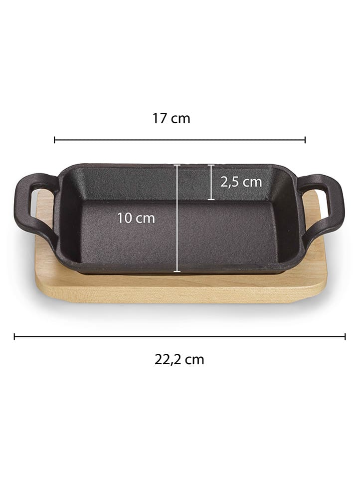 Echtwerk 4er-Set: Servierpfannen in Schwarz/ Hellbraun günstig kaufen onesize