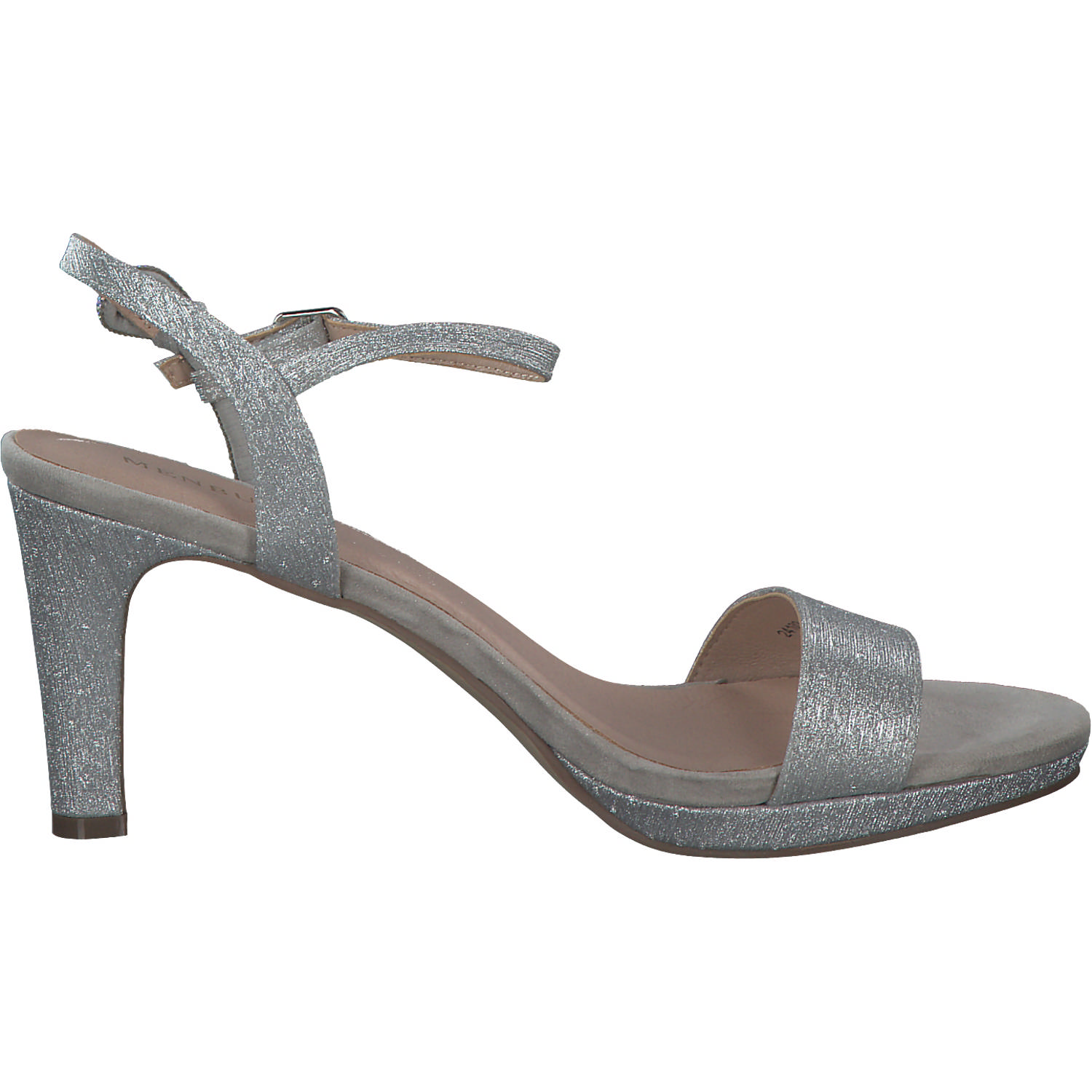 Menbur 24102, Plateau-Sandaletten, Damen, silber