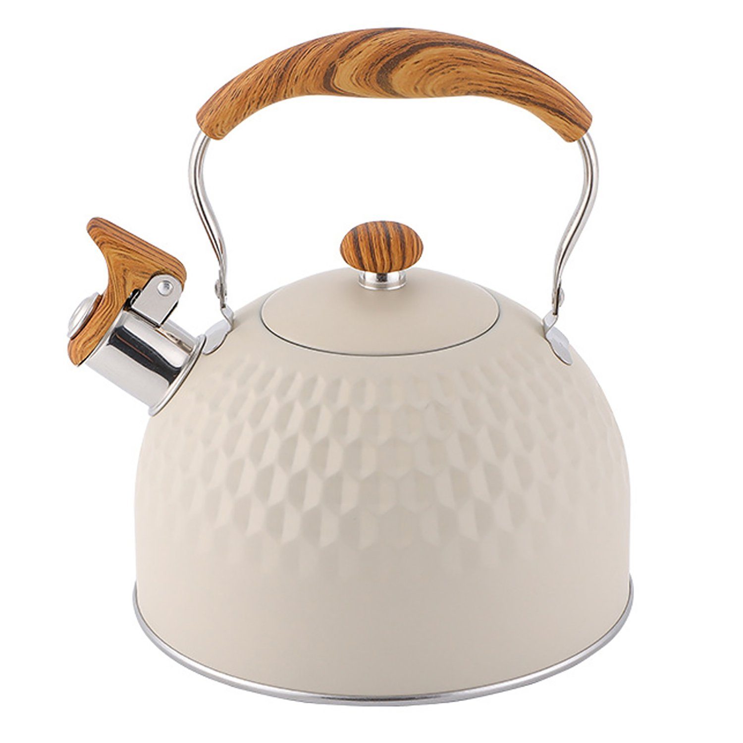 Einemgeld Wasserkessel Pfeifender Teekessel, lebensmittelechter Edelstahl, für Tee, Kaffee