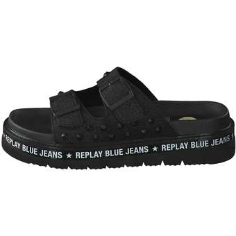 Replay Hackberry Pantolette in schwarz