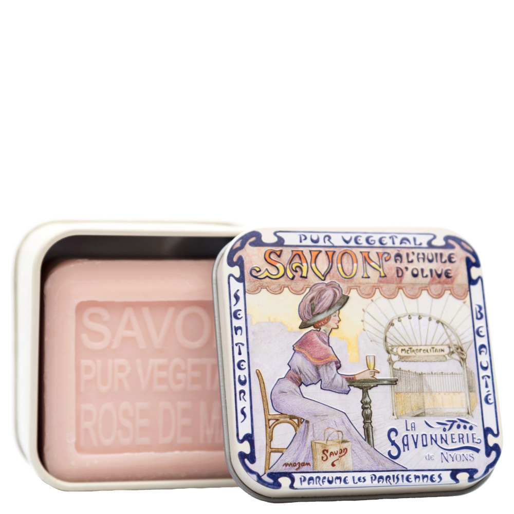 La savonnerie de nyons Savon 100g Rose de Mai et Boîte Métal Métropolitain Savon