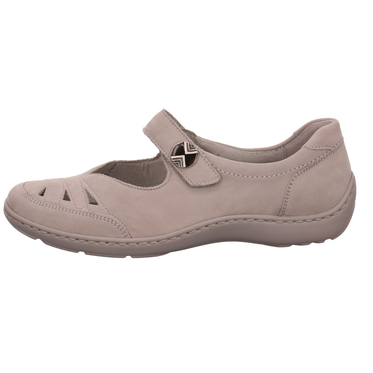 WALDLÄUFER Klassische Slipper grau HENNI-Spangenschuh