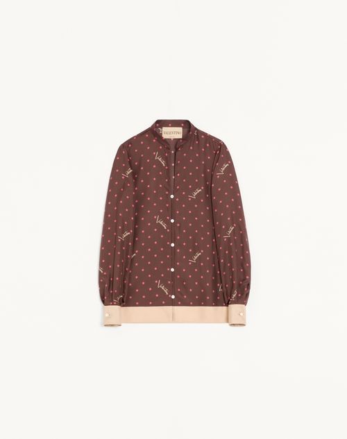 Stjerne-stjerne twill-skjorte