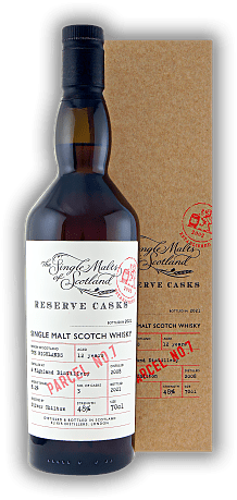 Highland Distillery The Single Malts of Scotland 12 Years 2008/2021 Reserve Cask Parcel 7 48% Highland Distillery The Single Malts of Scotland 12 Years 2008/2021 Reserve Cask Parcel 7 48%  Alter 08/21 - 0,7	 Liter - Vol 48,0%