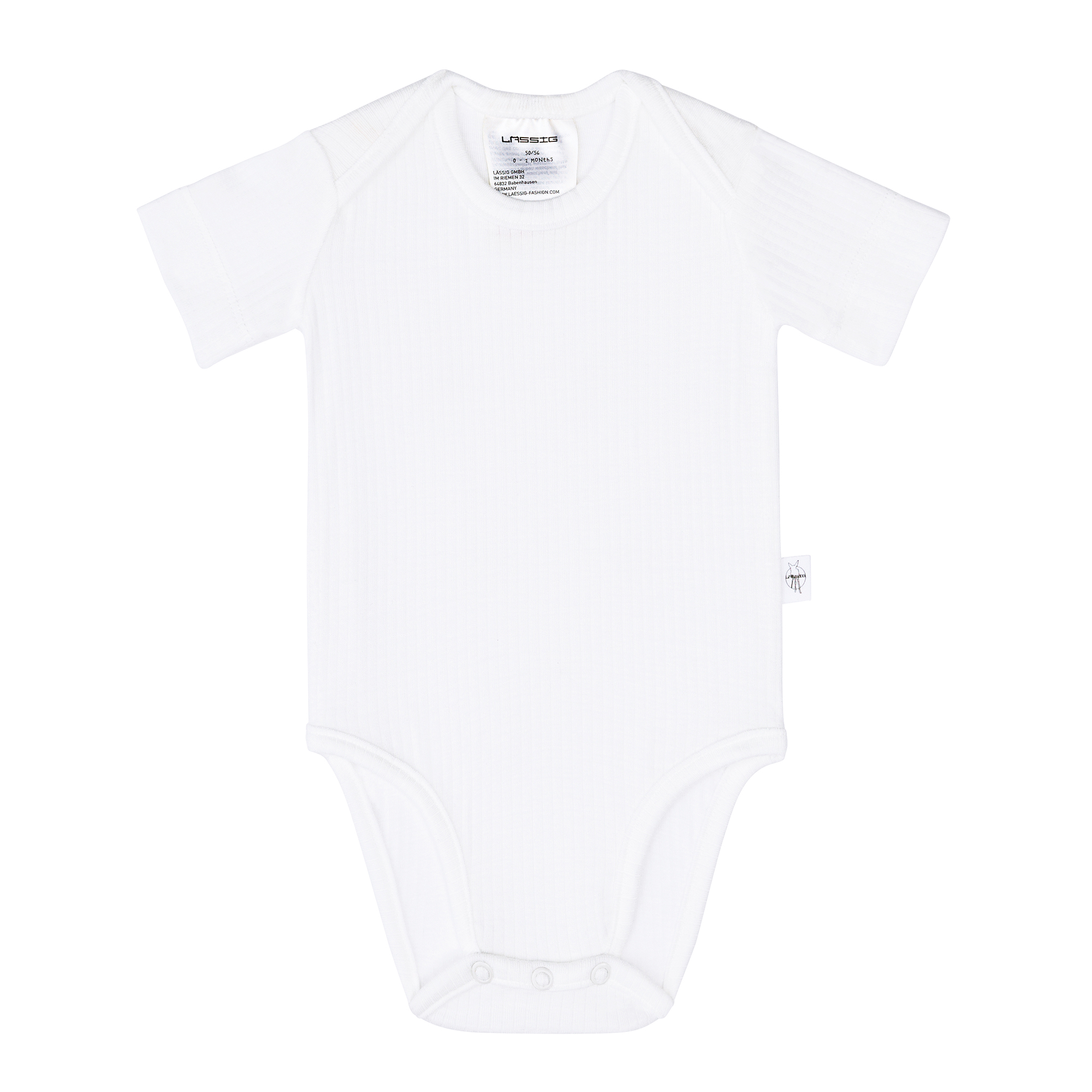 Baby Body Kurzarm - gerippt, Milky