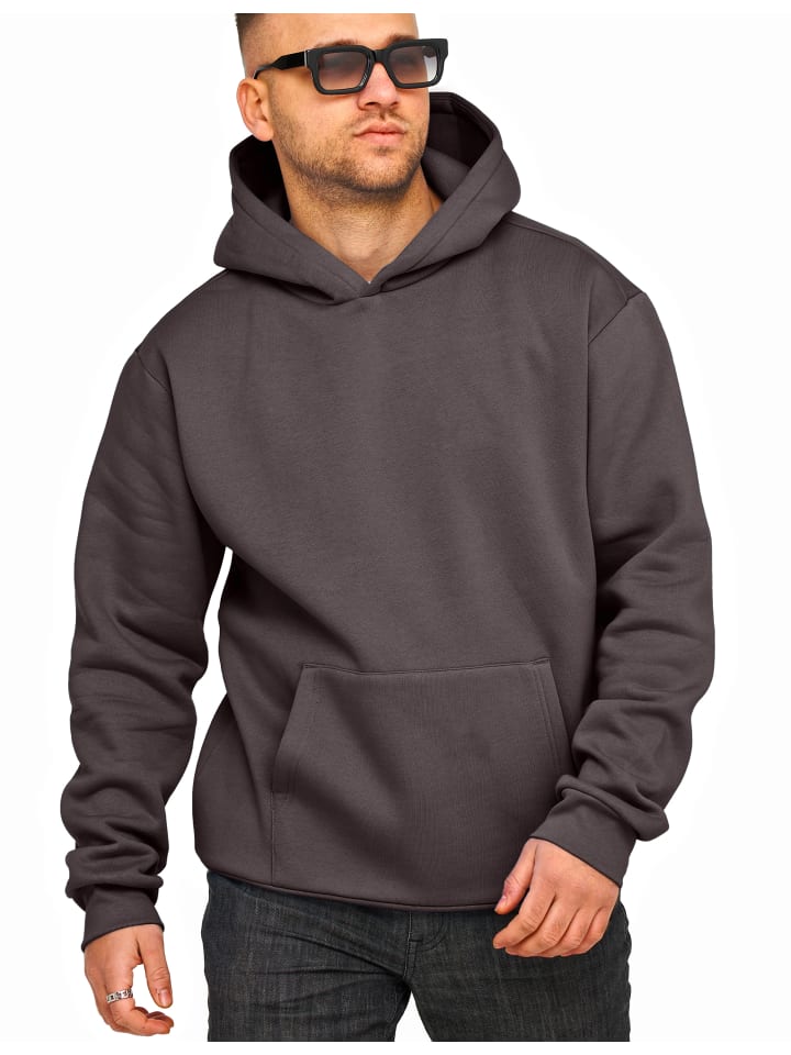 DAILY COTTON Kapuzenpullover - DCTALGAR Oversize Hoodie Sweatshirt in Anthra günstig kaufen