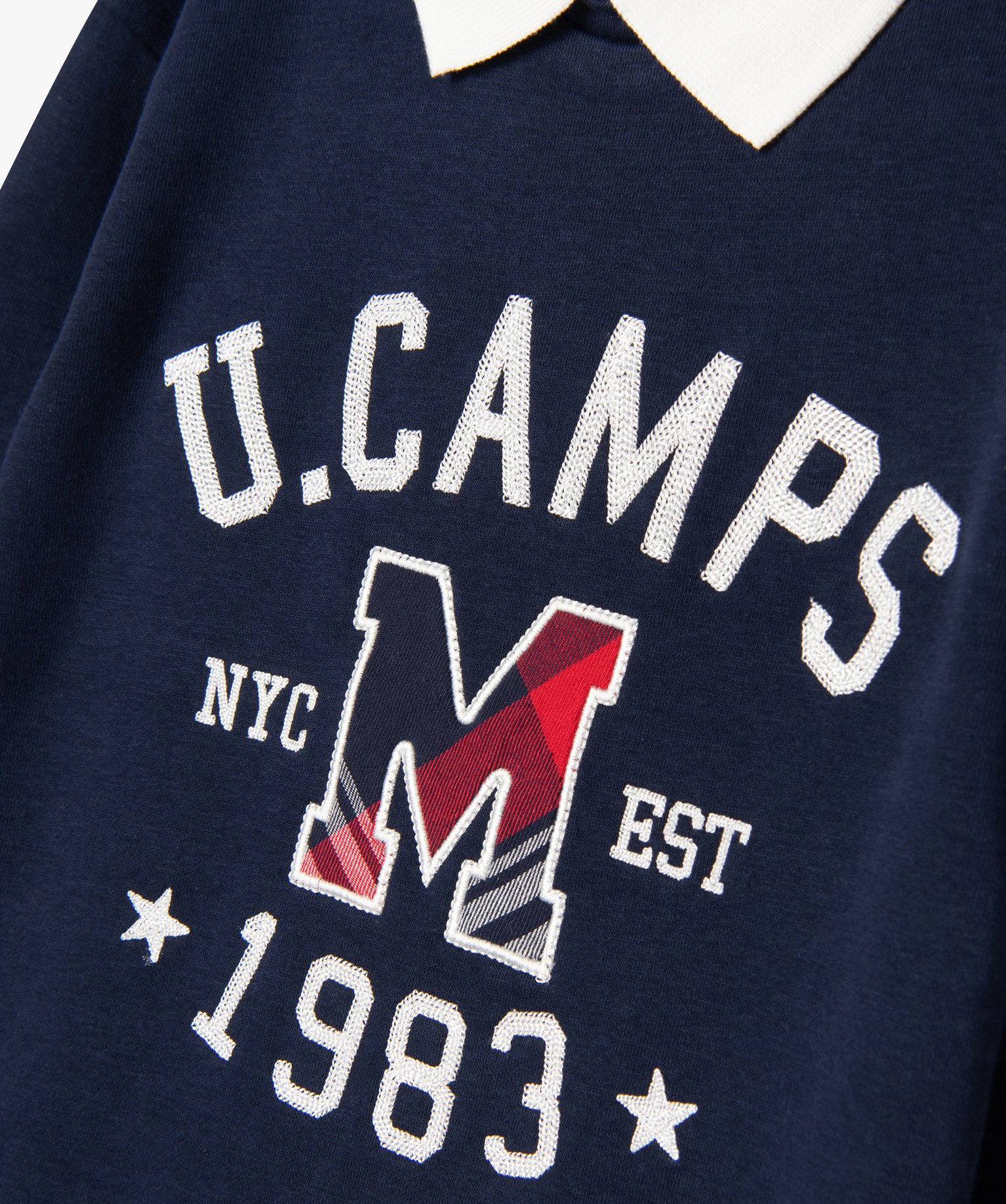 Robe sweat courte à col polo fille - Camps United marine | GEMO