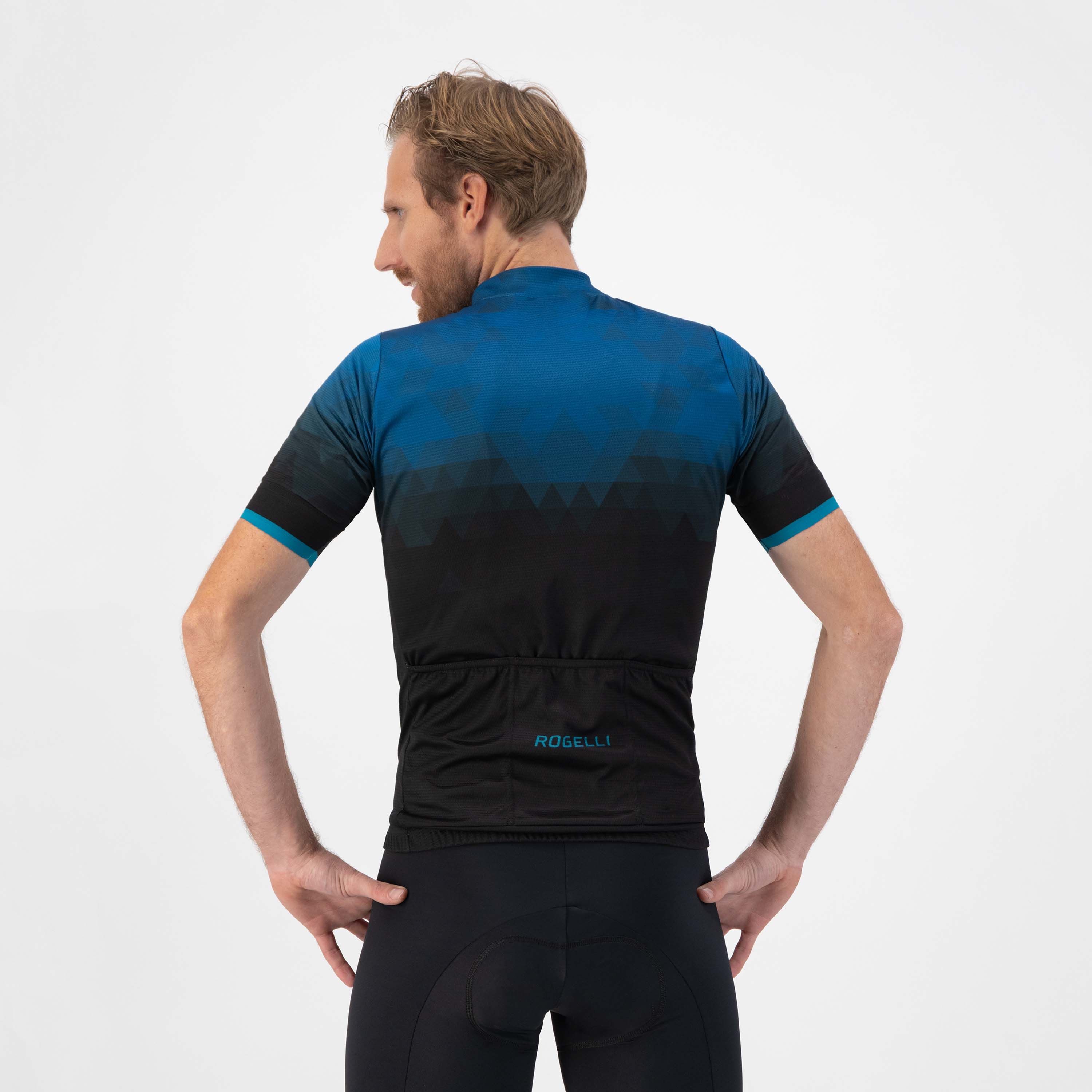 Rogelli Sphere Schwarz/Blau Herren Radtrikot Kurzarm