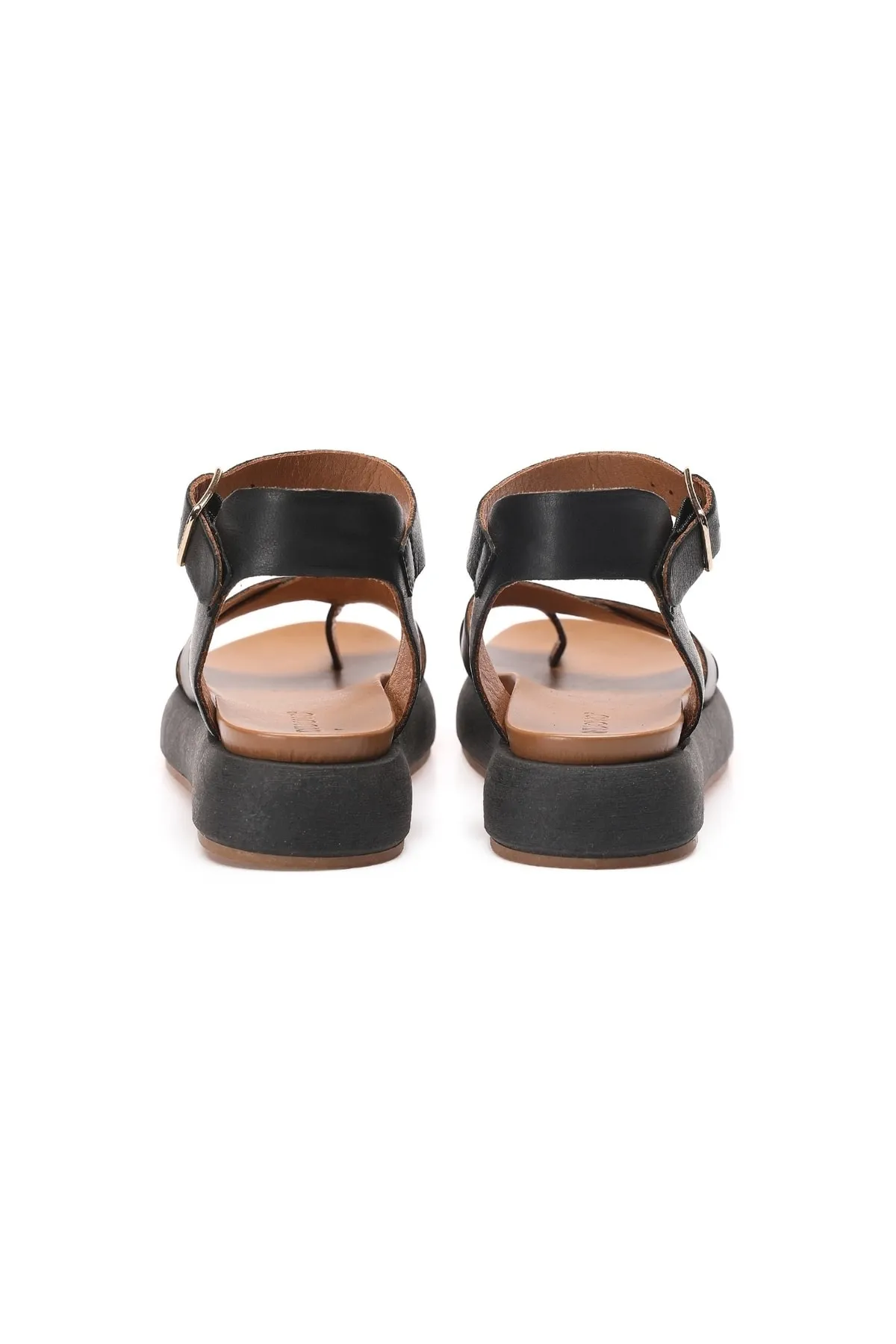 INUOVO  Sandalette - Schwarz - Flacher Absatz