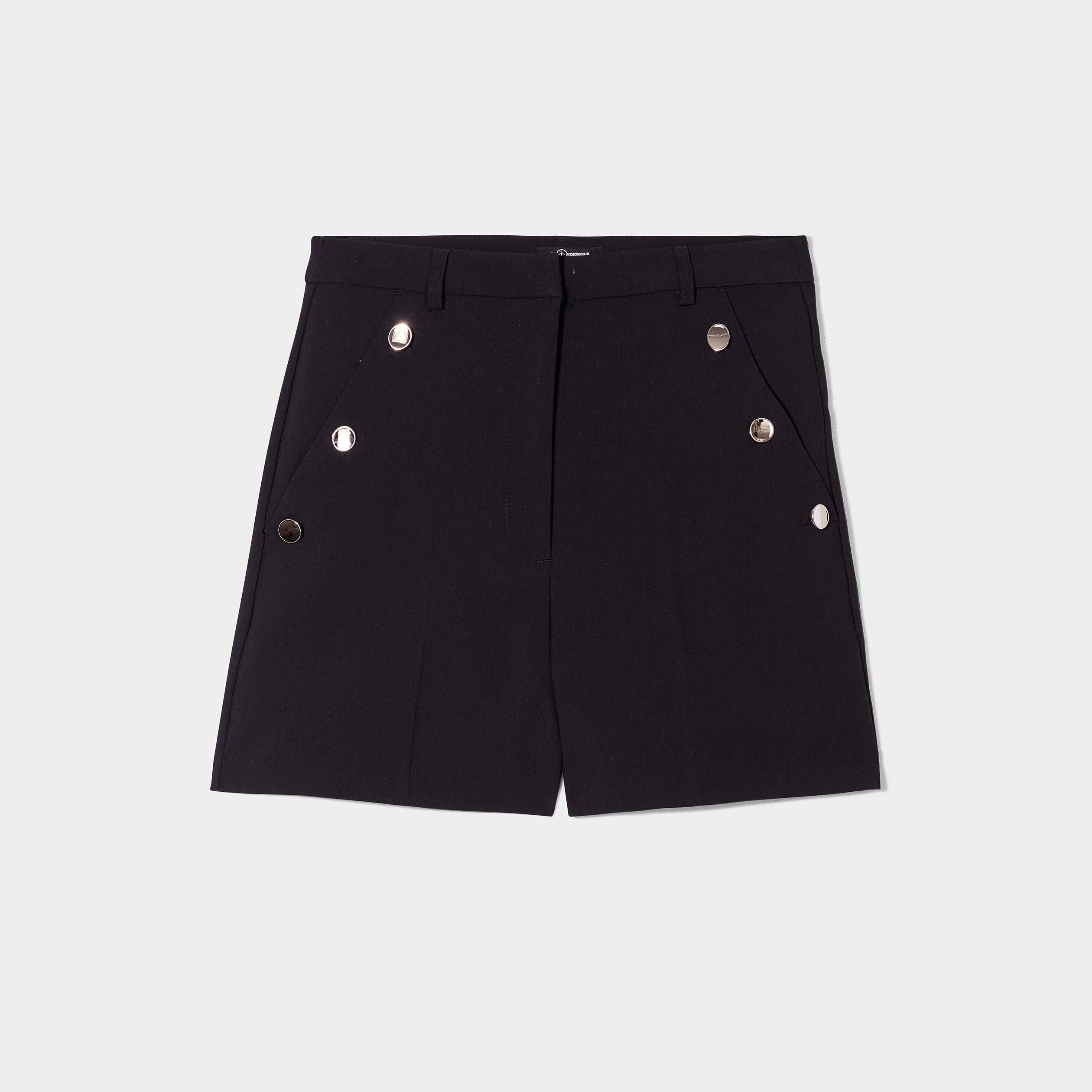 Short ajusté à pont Mosquitos noir femme | La Halle