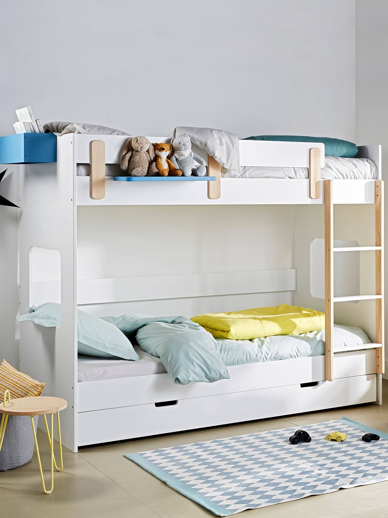 Vertbaudet Kinderbett Stockbett EVEREST XL - weiß/natur