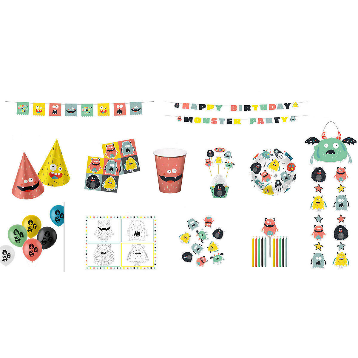 Partyset Monster, 109-tlg.