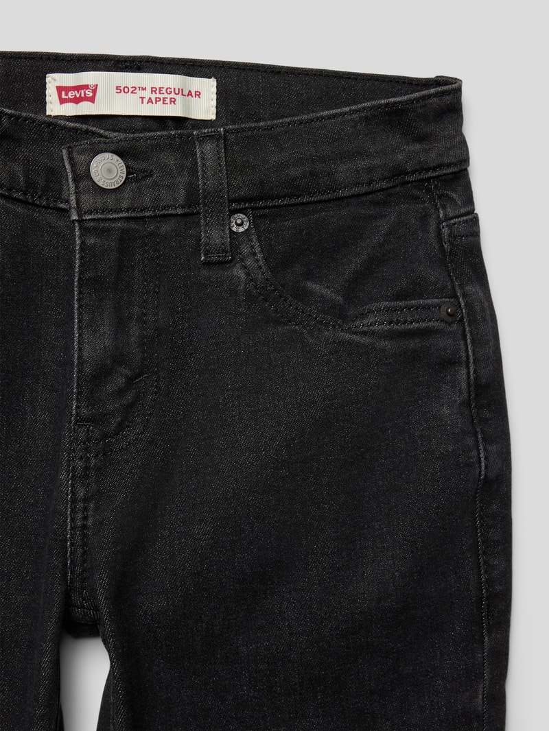 Jeans mit 5-Pocket-Design in schwarz