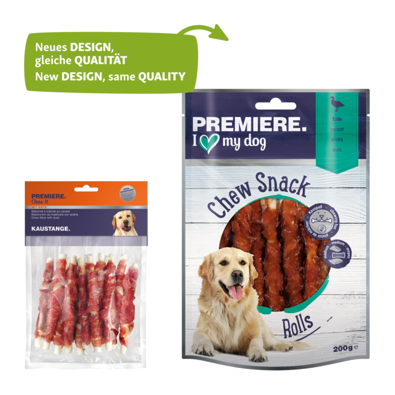 PREMIERE Snacks PREMIERE Chew Snack Kaustangen Rolls Ente 200g