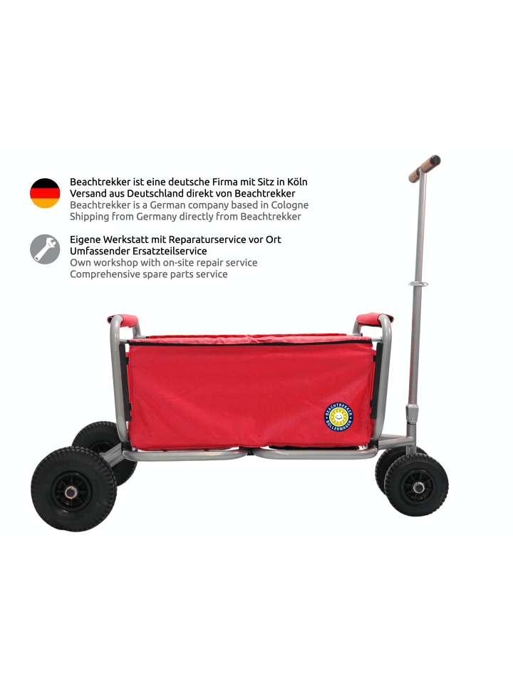 Beachtrekker Beachtrekker LiFe faltbarer Bollerwagen   Bremse, klappbarer Handwagen (Rot) günstig kaufen onesize