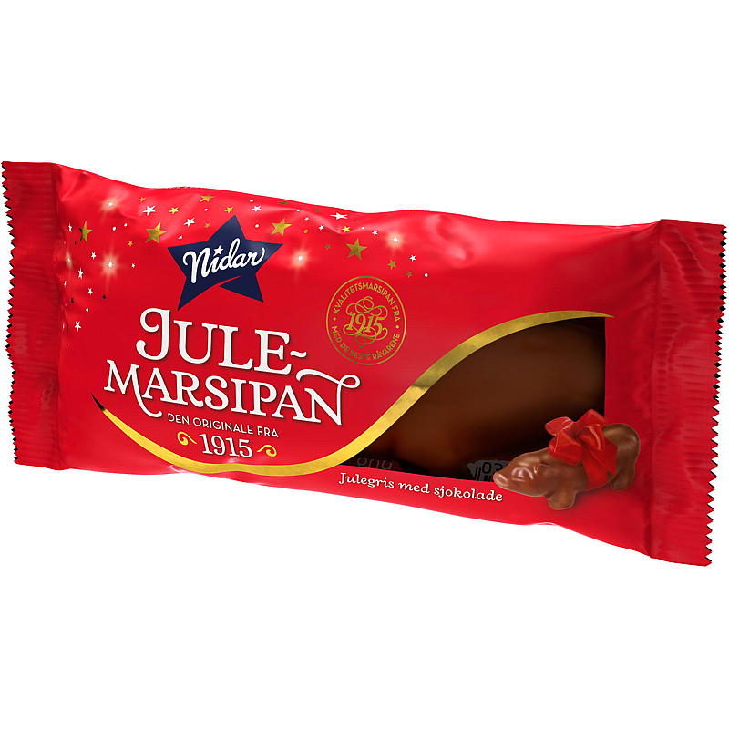 Nidar Julemarsipan gris 60 g m/sjokolade Nidar