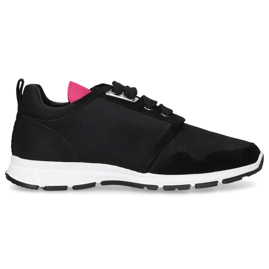 Dsquared2 - Dsquared2 Sneaker MARTE RUN Hightech-Jersey schwarz pink Veloursleder schwarz - schwarz