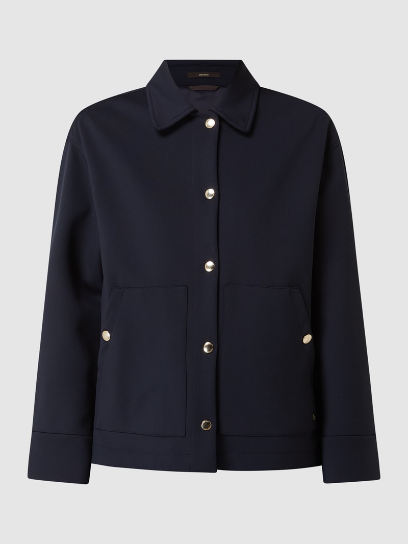 Blazer mit überschnittenen Schultern in marineblau