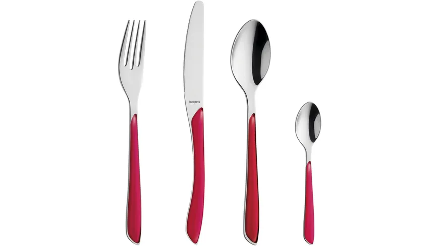 kuppels Besteckset Prisma 24-tlg. himbeerrot