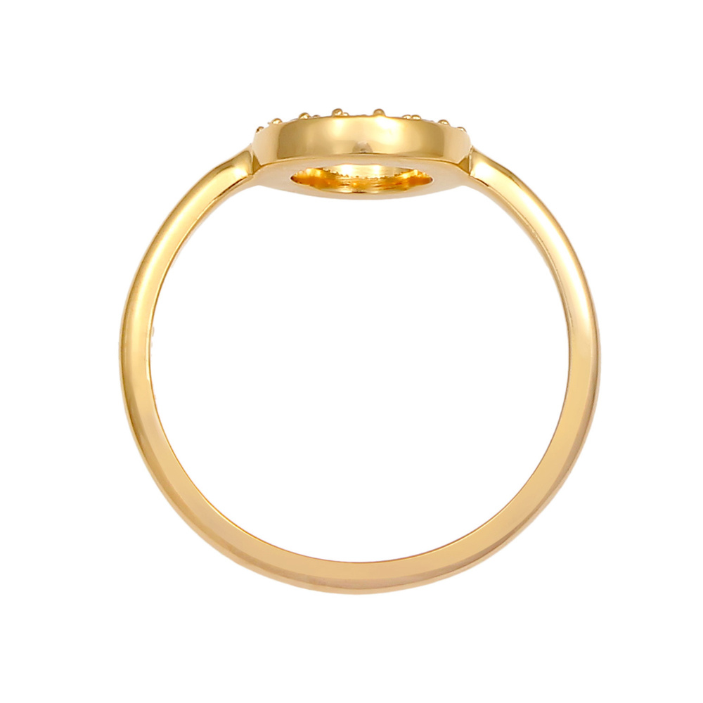 Elli Elli Bague Femmes Cercle Filigrane Géo avec Cristaux en Argent Sterling 925 Bague