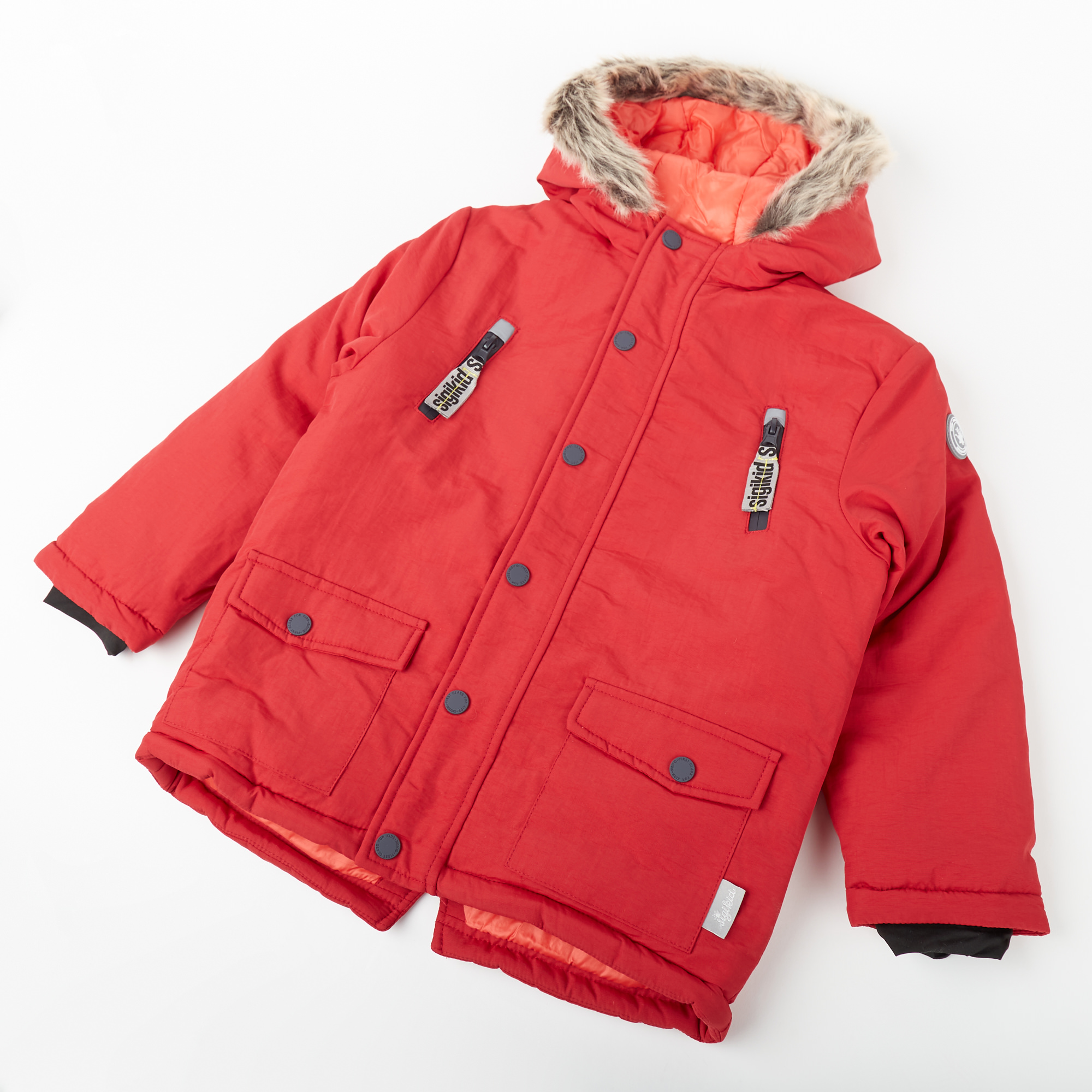 Wattierte Baby Winterjacke in Rot