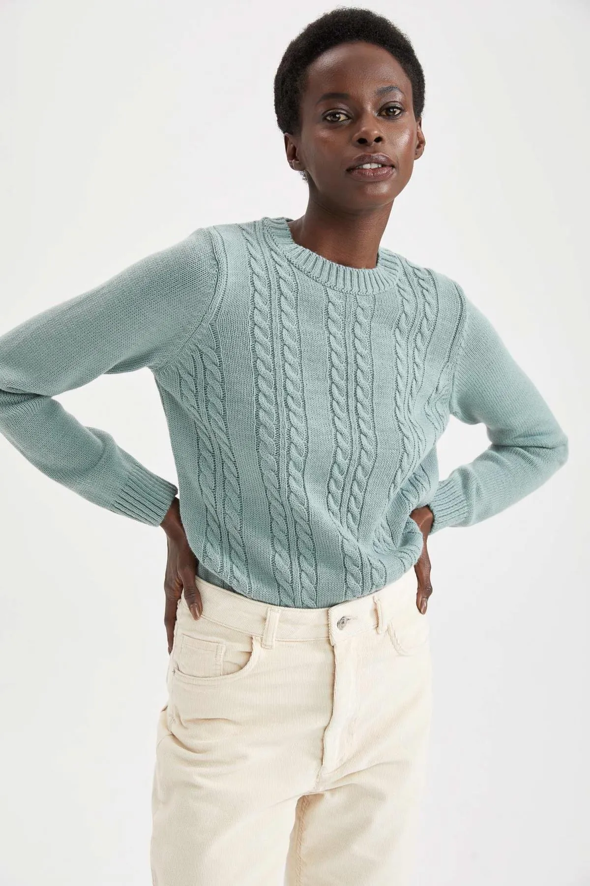 DeFacto  Pullover mit Rundhalsausschnitt und normaler Passform L1567az22wn