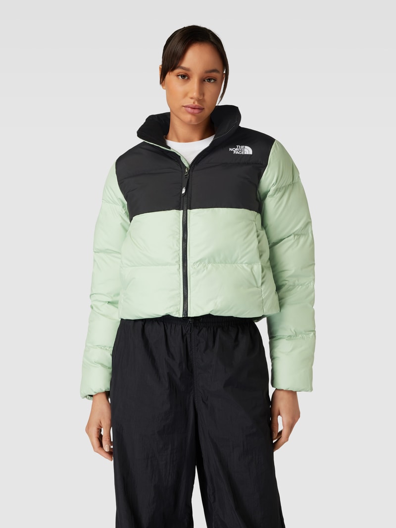 Cropped Steppjacke mit Stehkragen Modell 'Saikuru' in schilf