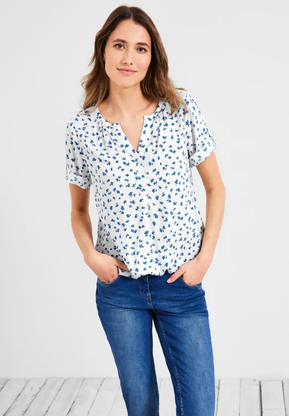 CECIL Bluse mit kurzer Knopfleiste