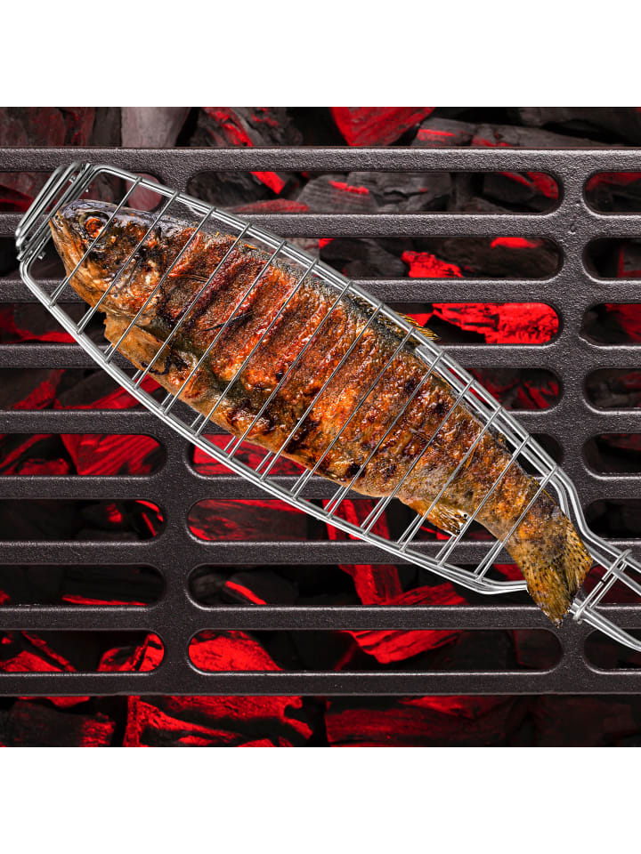 relaxdays 2x Fischbräter in Silber/ Schwarz günstig kaufen onesize