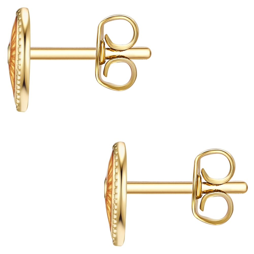 Glanzstücke München Puces d'oreilles en argent Coeur Argent sterling Oxyde de zirconium (CZ) en Or ja Boucles d'oreilles